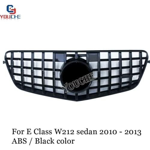 W212 GT Grille Replacement Front Grill for Mercedes E Class W212 4-door Sedan 2010 - 2013 Black Grille