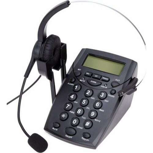 10pcs HT500 Telephone Desk Hands-free Call Center Noise Cancellation Monaural with Backlight headphone
