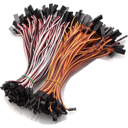 10PCS 26AWG Male To Female Servo Extension Lead Wire Cable 30Core 100mm 150mm 200mm 300mm 500mm for Futaba JR Plug DIY Parts