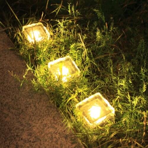 Waterproof LED Solar Light Ice Brick Light Floor Tile Paver Light LED For Garden Backyard Pathway Road Landscape Lamp Decoration
