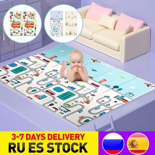 XPE Folding Baby Play Mat 1cm Thick Crawling Toys for Childrens Carpet Climbing Gyme Game Road Pad Living Room Home Kids Rug