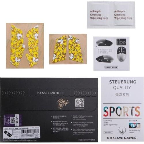 Yellow Hotline Games Mice Anti-Slip Grip Tape Self Adhesive Sweat Resistant Pad