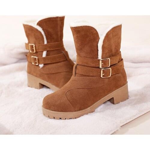 High-Top Womens Snow Boots Thick-Soled Non-Slip Female Winter Flat Boots New Flat-Bottomed Wild Plus Velvet Cotton Ladies Boots