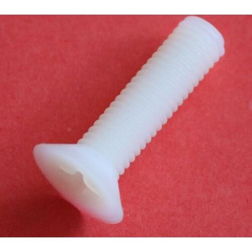 100Pcs M2.5 M3 M4 M5 M6 M8 Nylon Screws Flat Head Phillips Machine Screws Nylon Off-White