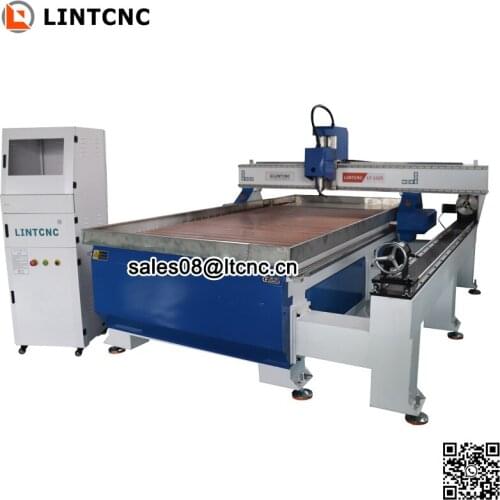 4.5KW Wood Processing Machine 4 Axis 200mm Diameter Rotary Axis for Cylinders Sculpture Hobby CNC Router