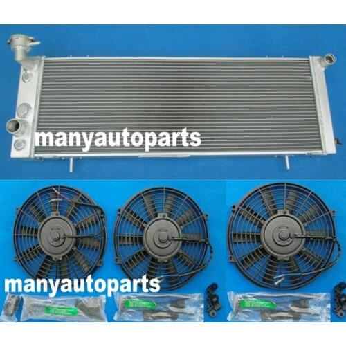 3 Rows Aluminum Radiator For JEEP Cherokee XJ 4.0 242 CID L6 1991-2001 & 7"FAN*3