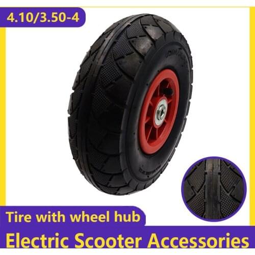4.10/3.50-4 Pneumatic Tire 4.10-4 3.50-4 Explosion-proof Tire with Wheel Hub for Electric Scooter for 3 Wheel Scooter