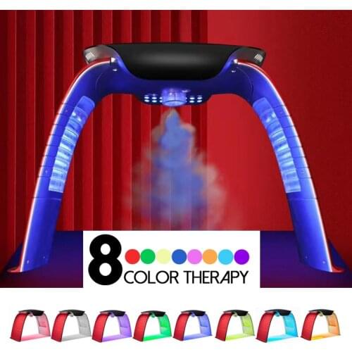 4-IN-1 LED Photon Machine Salon 8 LED Colors Mask Cold Nano Spray Moisturizing Hot Compress