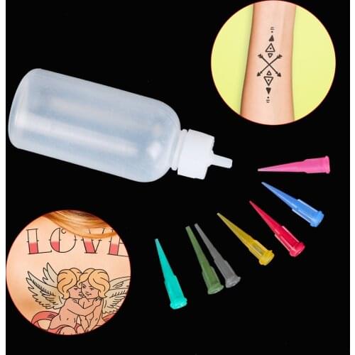 5PCs Food-grade Plastic Jam Painting Squeeze Bottles Nozzles Baking Pastry Tattoo Ketchup Sauce Dispenser Cake Decorating Tool