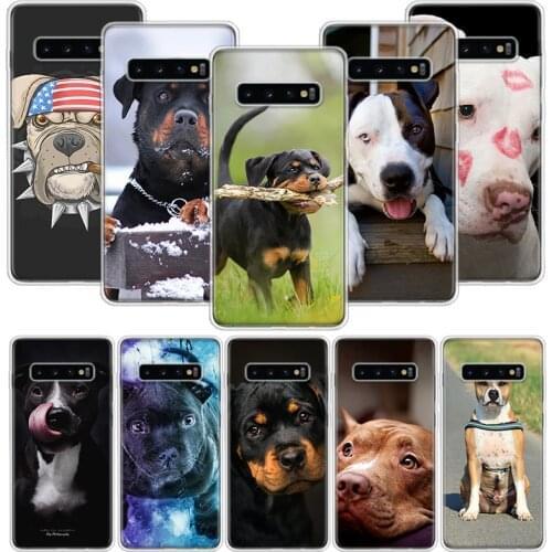 Pit Bull Lovely Pet Dog Pitbull Phone Case for Samsung Galaxy A51 A71 A50S A20E A30 A40 A70S A10S A01 A21 A41 A52 A20S A6 A7 A8