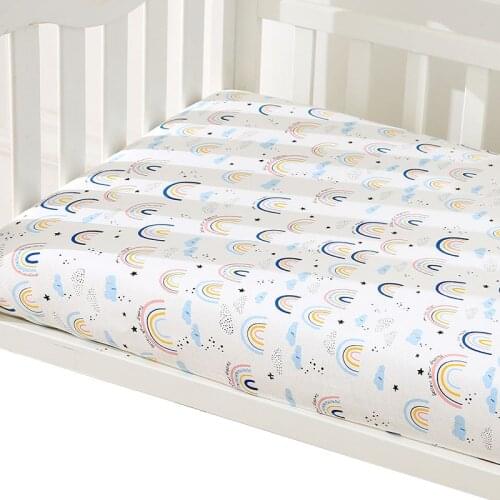 Baby Sheets 140X70CM Mattress Cover Jersey Knit Cotton Cot Fitted Sheet Toddler Bed Set Crib Sheets Newborn Baby Kids Bed Linen