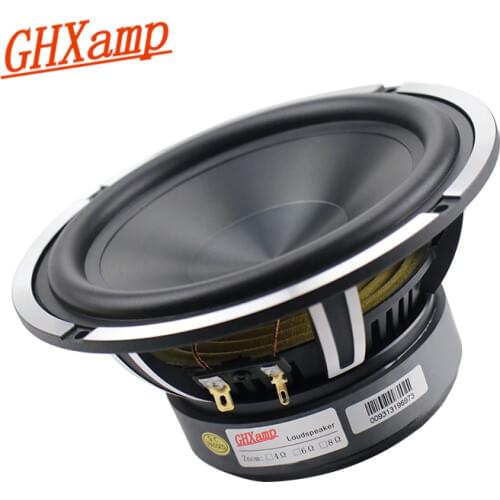 GHXAMP 6.5 inch Waterproof Woofer Speaker Car Horn Cast Aluminum Basin Frame Bass Shock Ceramic Basin 4OHM 50W 46HZ 1PCS