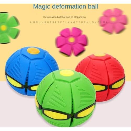 Throw Elastic at Deformation Ball Outdoor Training Toys Exploding Flying Saucer Deforming Ball Magic Vent Ball Funny Flat