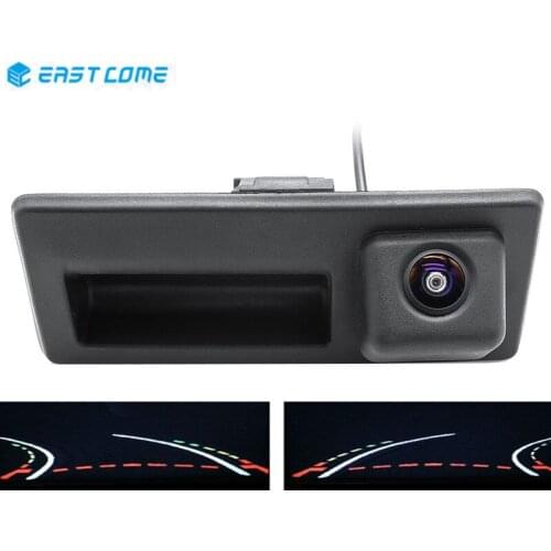 Trajectory Tracks 1080P Trunk Handle Car Rear View Camera for Audi A4 A3 A5 Q5 for Volkswagen Passat B6 B7 Tiguan Golf Touran