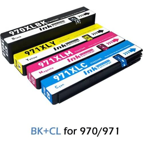 4Pcs for HP 970XL 971XL for HP970 Compatible Ink Cartridge For HP Officejet Pro X451dn X451dw X551 X576dw X476dw X476dn