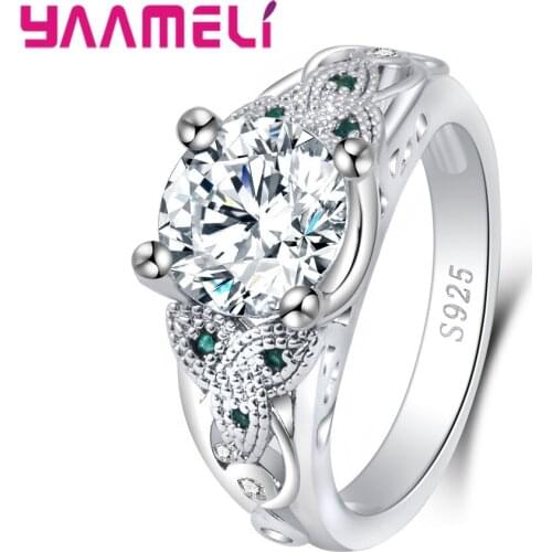 Lose Money Big Promotion Deal Ring Fine Jewelry Original Natural 925 Sterling Silver Rings CZ Stone Wedding Rings For Women