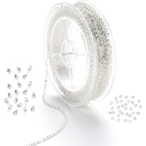 Jewelry Accessory Set Open Ring Jump Ring Lobster Clasp for Women Men Jewelry Chain DIY Making H9ED