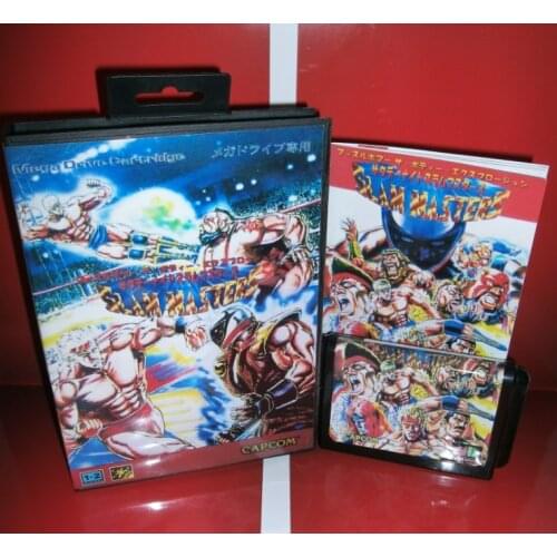 MD games card - Saturday Night Slam Masters Japan Cover with Box and Manual for MD MegaDrive Video Game Console 16 bit MD card