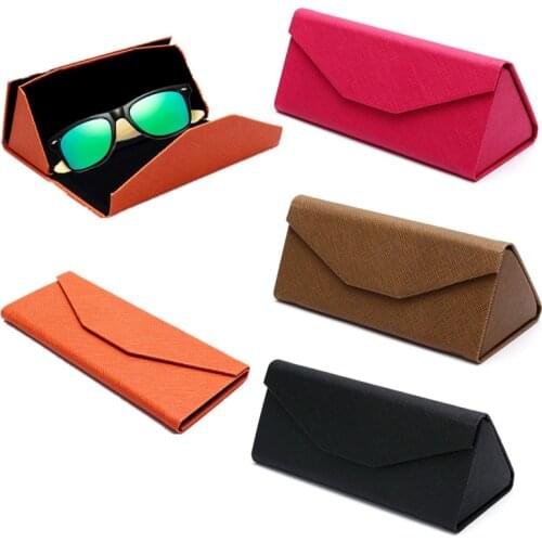 Fashion Folding Glasses Case Protective Sunglasses Box Reading Eyeglasses Bag Student Glasses Pouch Eyewear Container