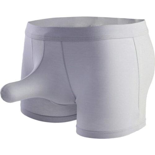 Mens Elephant Nose Sexy Shorts Boxer Mens New Modal U Penis Bulge Pouch Separation Breathable Underwear Panties Cueca Masculina