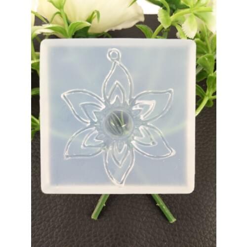 New hollow carved Epoxy mold DIY Silicone Mold Transparent Necklace Beads Pendant with Hanging Hole Making Fashion Jewelry