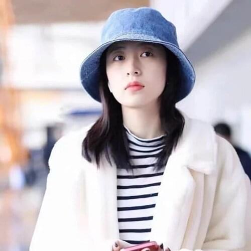 2021 New Women Demin Fisherman Hat Lady Casual Classic Sun Bucket Cap Outside Female Hats