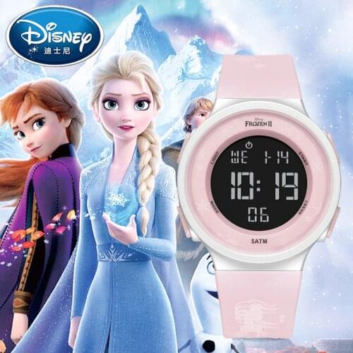 Disney Frozen Cartoon Original New Sport Kids Digital Calendar Watch Child Watches Boy Daily Time Clocks Teen Wristwatch Gift