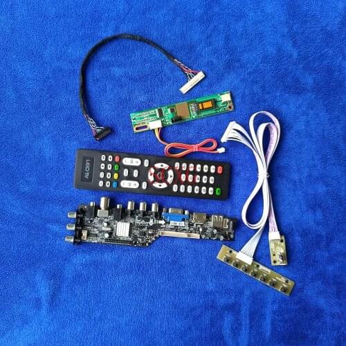 For LTN150P2/LTN150P3/LTN150P4 30 Pin LVDS DIY KIT LCD monitor drive board 1400*1050 Signal DVB 1CCFL AV VGA USB HDMI-compatible