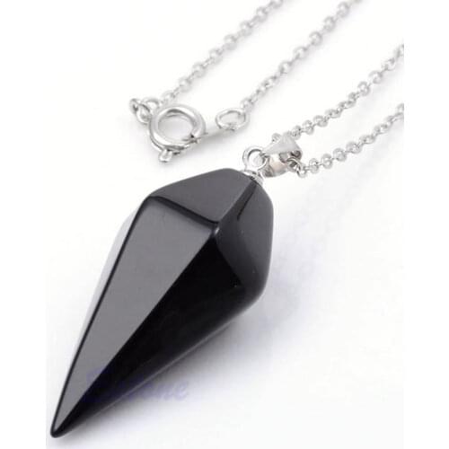 Generous New Crystal Pendulum Healing Dowsing Reiki Chakra Pendant For Necklace