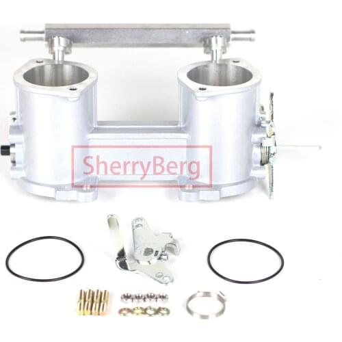 SherryBerg 48MM 48IDA TBS Throttle Bodies For Jenvey IDA Style Carb Carburetor 84mm Tall 48mm Rep. Weber & Dellorto W Fuel Rail
