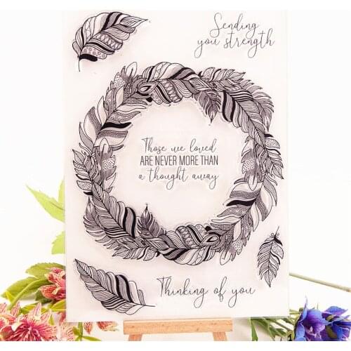 15*21CM Hot selling Big wreath transparent seal clear stamp silicone seal roller stamp DIY scrapbook album / card production