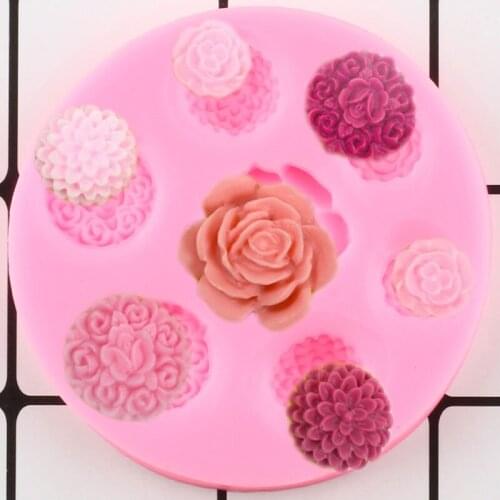 Rose Silicone Mold Wedding Flower Fondant Cake Decorating Tools Chocolate Gumpaste Moulds Candy Making Mould Polymer Clay Molds