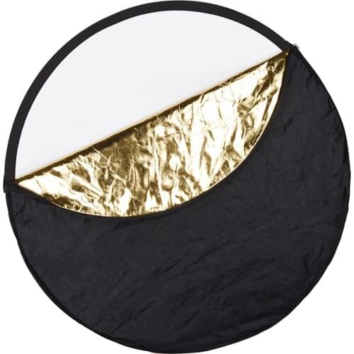 110CM 5 in 1 Collapsible Light Round Photography Black Gold White Silivery Reflector for Studio Multi Photo Disc Diffuers