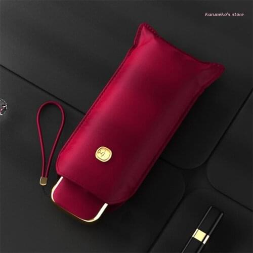 Neko Modern Elegant Mini Flat Umbrella Manual 5 Folding Luxury Anti UV Sun Protection Rain-Proof Portable Pocket Umbrella