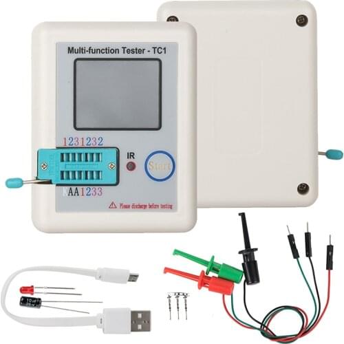LCR-TC1 Transistor Tester 3.5 inch TFT Screen Multifunction TFT Backlight TC1 for Diode Triode Capacitor Resistor Test