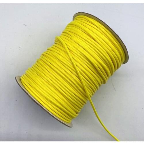 New 0.5 0.8 1.0 1.5 2.0mm Yellow Waxed Cord Waxed Thread Cord String Strap Necklace Rope Beads for Jewelry Making