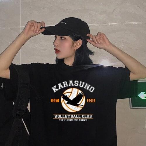 Anime Oya Oya Oya Haikyuu Women TShirt Kuroo Japanese Manga Bokuto Shoyo Volleyball Creative Tee Cotton Cartoon Camisetas Mujer