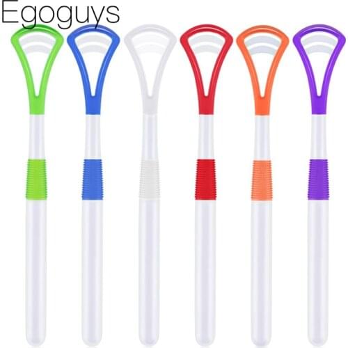 1PC Dual Uses Tongue Cleaners Scraper Reusable Oral Hygiene Care Toothbrush Mouth Fresh Breath Scraping Tongue Cleaning Brush