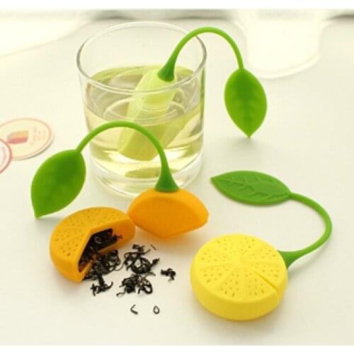 1Pc Tea Strainer Silicone Strawberry Lemon Design Loose Tea Leaf Strainer Bag Herbal Spice Infuser Filter Tools