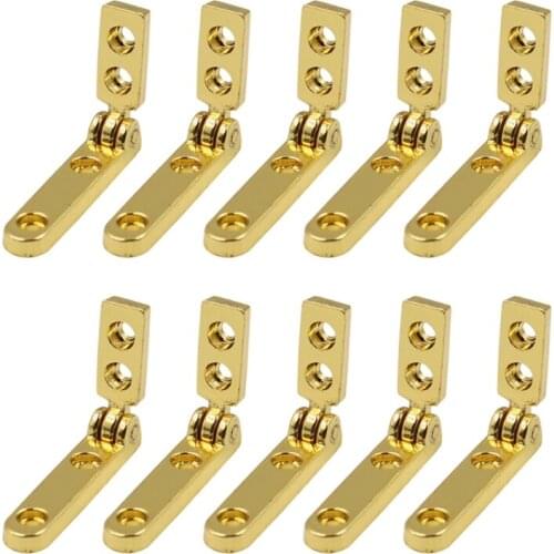 Die-casting Long and Short Hinge Zinc Alloy Hinge 90 Degree Folding Support Chain Jewelry Box Accessories 10 Pcs