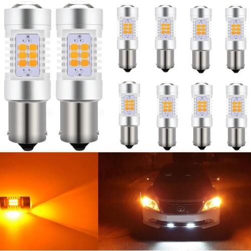 10x 1156 P21W BA15S PY21W BAU15S 1157 BAY15D LED Turn Signal Lights Brake Reverse For Nissan Almera Juke Tiida X-Trail Note J11
