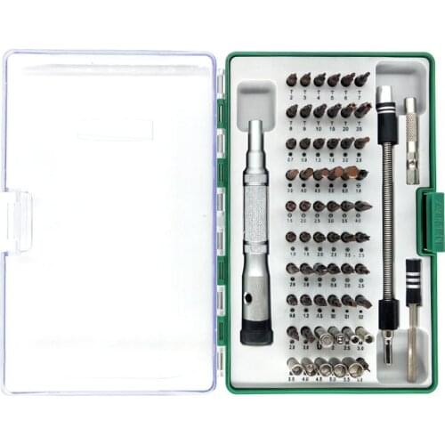 64 in 1 Chrome Vanadium Precision Screwdriver Tool Kit Magnetic Screwdriver Set for Phone Tablet Compact Repair Maintenance Tool
