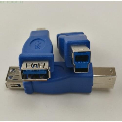 USB 3.0 Adapter AF TO BM A Type Female to B Type Male Adapter USB3.0 Connector 4.8Gbs 500PCS