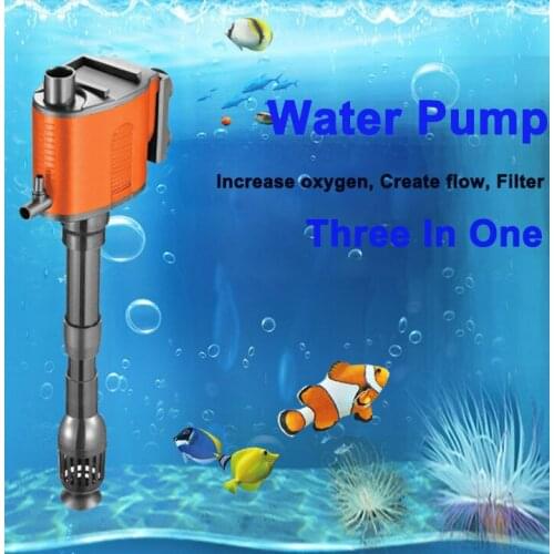 Aquarium Filter Fish Turtle Three In One Oxygenation Pump Aquarium Water Pump Wave Maker Aquarium Submersible Pump Oxygen Pump