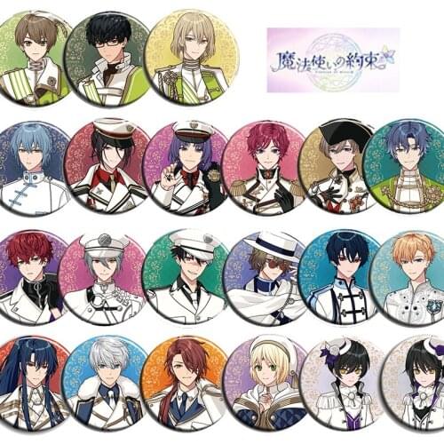 Anime badges 58mm Mahoutsukai Oz Arthur Cain Riquet badge pin Metal Brooch Icons