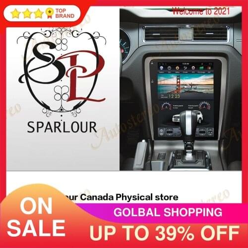 Sliver Color For Ford Mustang 2010-2014 Vertical Screen Android 9.0 Car GPS Navigation Stereo Head Unit Multimedia Player Radio