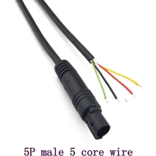 Car reversing camera line 5 core 5P male line car image rear extension cable
