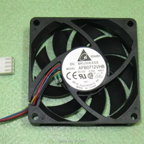 B127 Delta AFB0712VHB 7015 70mm x 70mm x 15mm DC Brushless PWM Cooler Cooling Fan 12V 0.55A 4Wire 4Pin Connector