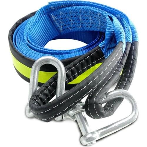 5M 8 Tons Winch Tow Cable Tow Strap Car Towing Rope With Hooks Nylon&Gloves For Heavy Duty Car Emergency Off Road