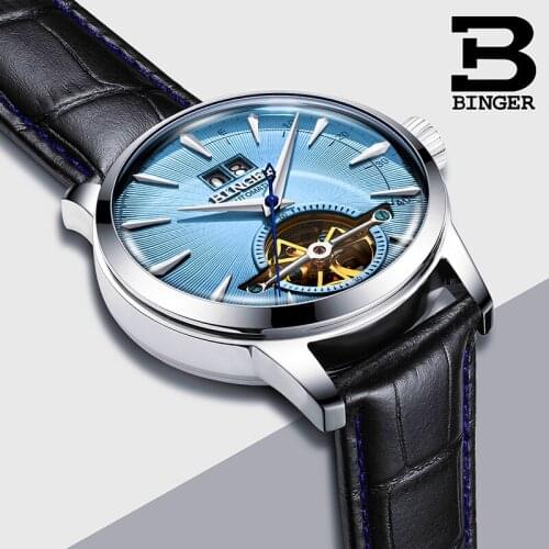 BINGER Fashion Watch Men Top Brand Luxury Automatic Mechanical Watch Casual Sport Waterproof Men Watches Relogio Masculino 2019